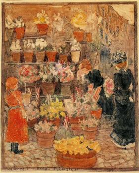 莫裡斯 巴西 加斯特 Rome, Flower Stall